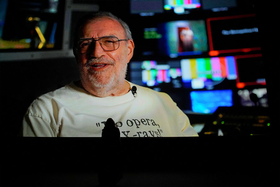 Mark Schubin virtually accepts the Charles F. Jenkins Lifetime Achievement Award