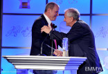 Michael Eisner and Garry Marshall onstage at the 21st Annual Hall of Fame Gala