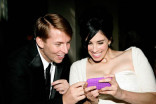 Actors Sarah Silverman (R) and Jack McBrayer