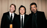 (L-R) Actors Jack McBrayer, Masi Oka and Joe Mantegna