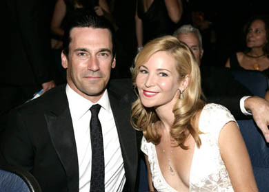 Actor Jon Hamm and actress Jennifer Westfeldt