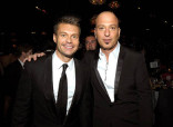 Telecast hosts Ryan Seacrest (L) and Howie Mandel