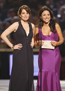 Presenters Tina Fey and Julia Louis-Dreyfus
