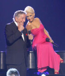Singers Tony Bennett and Christina Aguilera