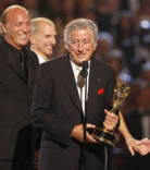 Singer Tony Bennett accepts Outstanding Individual Performance In A Variety Or Music Program award 