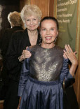 Emmy winning actresses Elaine Stritch and Leslie Caron visit the Architectural Digest Green Room