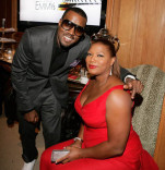Recording artist Kanye West and actress-vocalist Queen Latifah
