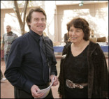 Keynote speaker Philip Hodgetts with Next TV event producer Kay Sumner