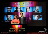 Melissa McCarthy and Joshua Jackson at the 63rd Primetime Emmy Awards Nominations Ceremony