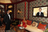 Rob Lowe and Hayden Panettiere in the Architectural Digest Green Room at the 61st Primetime Emmy Awards