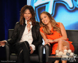 American Idol judges Jennifer Lopez and Steven Tyler of Aerosmith at the 2012 winter TCA conference