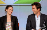 Amanda Peet and David Walton onstage during the Bent panel at  the 2012 Winter TCA Tour