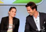 Amanda Peet and David Walton onstage during the Bent panel at  the 2012 Winter TCA Tour