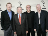 Television Academy chief Dick Askin, Tony Bennett, executive producer Danny Bennett and audio engineer Dae Bennett 