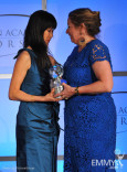 Laura Ling and Abigail Disney onstage at the 5th Annual Television Academy Honors