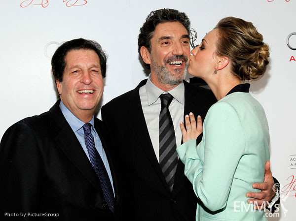 Peter Roth, Chuck Lorre and Kaley Cuoco arrive at the 21st Annual Hall of Fame Gala