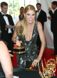Julie Bowen with the award for &quot;Outstanding Supporting Actress in a Comedy Series&quot; at the trophy table