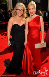Rachael Harris and Angela Kinsey arrive at the Academy of Television Arts &amp; Sciences 63rd Primetime Emmy Awards