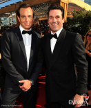 Jon Hamm and Will Arnett during the Academy of Television Arts &amp; Sciences 63rd Primetime Emmy Awards