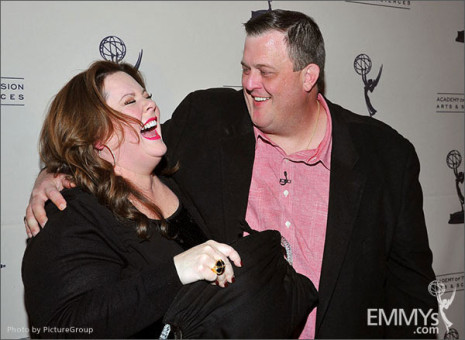 Melissa McCarthy and Billy Gardell arrive at an Evening with Mike &amp; Molly