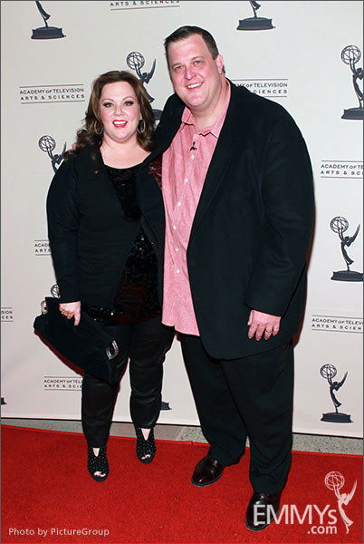 Melissa McCarthy and Billy Gardell arrive at an Evening with Mike &amp; Molly 