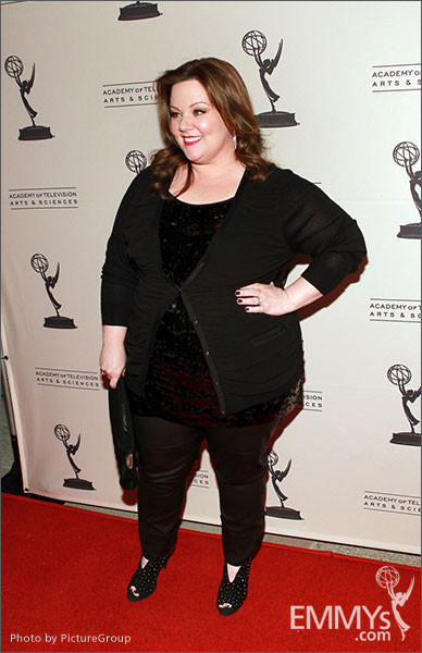 Melissa McCarthy arrives at an Evening with Mike &amp; Molly