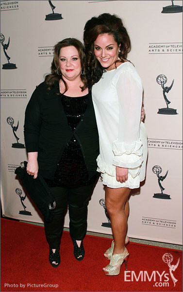 Melissa McCarthy and Katy Mixon arrive at an Evening with Mike &amp; Molly