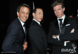 Seth Meyers, Paul Reubens, Josh Meyers backstage