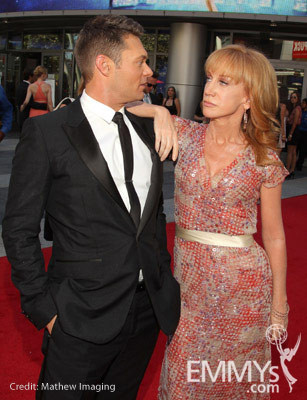 Ryan Seacrest and Kathy Griffin at the 62nd Primetime Creative Arts Emmy Awards