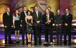 Actors (L-R) Felicia Day, Neil Patrick Harris, Nathan Fillion, Joss Whedon and Simon Helberg