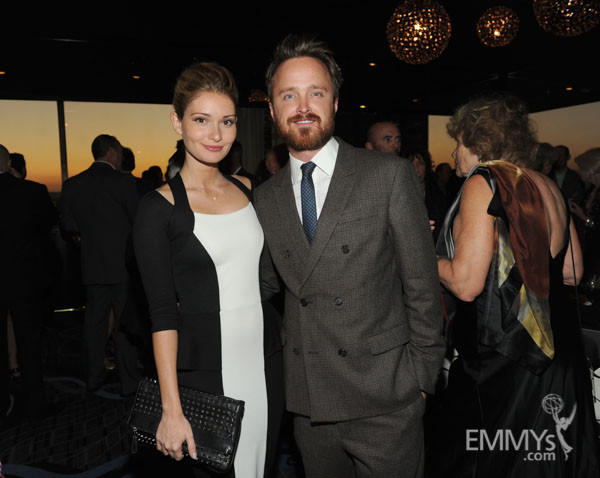 Lauren Parsekian and Aaron Paul at the 2013 Performers Emmy Celebration