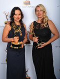 Marie Larkin and Yvette Stone at the 65th Creative Arts Emmys