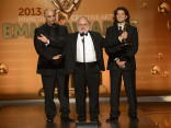 George A. Lara, Frank Stettner and Mark De Simone accept the award for Outstanding Sound Mixing for a Comedy or Drama Series