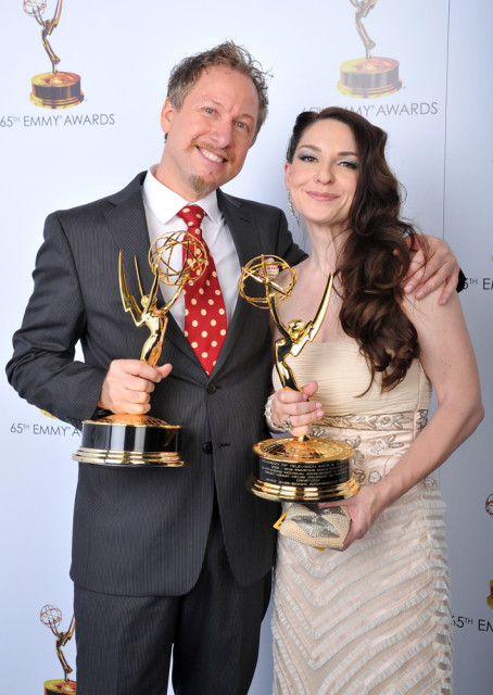 Joseph Holt and Jenny Gase-Baker at the 65th Creative Arts Emmys