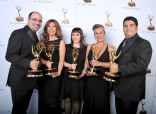 Louie Zakarian, Daniela Zivkovic, Amy Tagliamonti, Melanie Demetri, and Josh Turi at the 65th Creative Arts Emmys