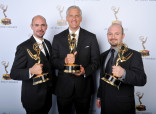 Steve Kelley, Todd Kleitsch and Jamie Kelman at the 65th Creative Arts Emmys