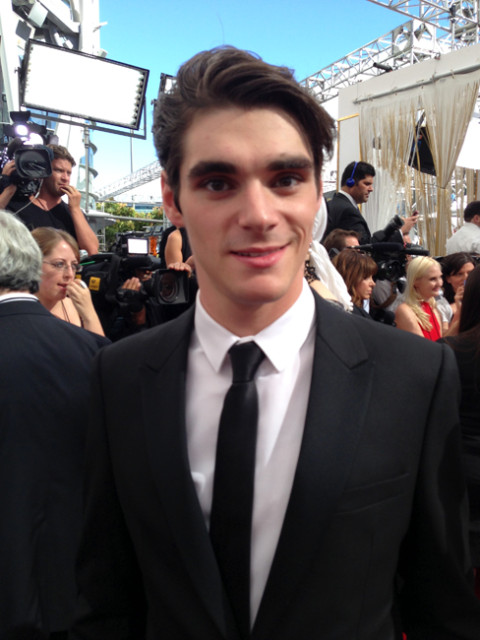 RJ Mitte on the Red Carpet at the 65th Emmys