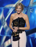 Anna Gunn on stage at the 65th Emmys