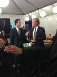Jeff Daniels backstage at the 65th Emmys