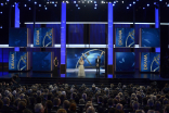 Claire Danes on stage at the 65th Emmys