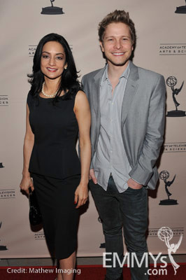 Archie Panjabi and Matt Czuchry at An Evening With The Good Wife