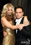 Actors Kaley Cuoco and Johnny Galecki