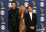 Actors Jim Parsons, Kaley Cuoco and Johnny Galecki 