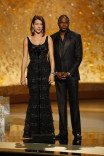 Private Practice co-star Kate Walsh and Don't Forget the Lyrics star Wayne Brady onstage at the 60th Primetime Emmys