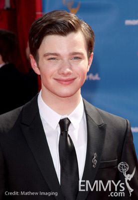 Chris Colfer arrives at the 62nd Annual Primetime Emmy Awards held at the Nokia Theatre 
