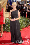 Edie Falco arrives at the 62nd Annual Primetime Emmy Awards held at the Nokia Theatre
