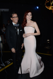 Dan Bucatinsky and Carrie Preston at the Backstage Live Thank You Cam