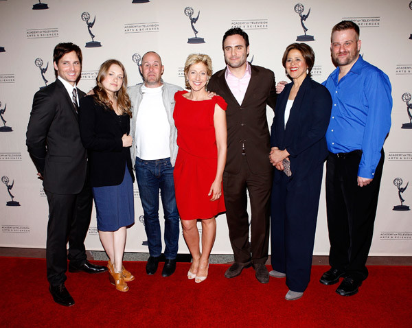 Nurse Jackie cast: Peter Facineli, Merritt Wever, Paul Schulze, Edie Falco, Dominic Fumusa, Anna Deavere Smith, Stephen Wallem