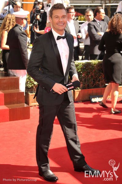 Ryan Seacrest arrives at the Academy of Television Arts &amp; Sciences 63rd Primetime Emmy Awards at Nokia Theatre L.A. Live 