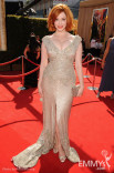 Christina Hendricks arrives at the Academy of Television Arts &amp; Sciences 63rd Primetime Emmy Awards